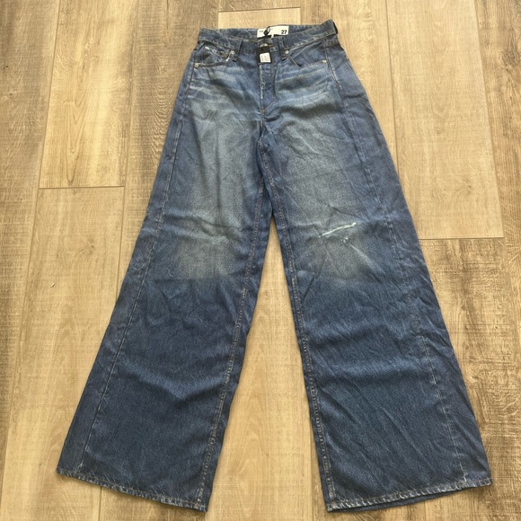rag & bone Denim - RAG & BONE NWT $325 blue jeans Liquid Miramar Sofie Wide Leg in Taylors size 27